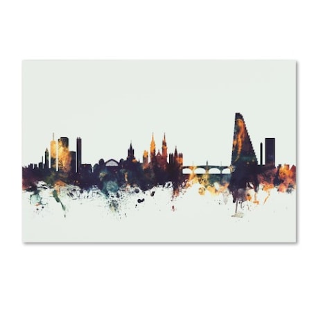 Michael Tompsett 'Basel Switzerland Skyline V' Canvas Art,22x32